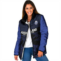 Custom Oceania Football NZ Auckland Padded Jacket Minimal City Map Style