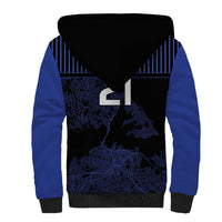 Custom Oceania Football NZ Auckland Sherpa Hoodie Minimal City Map Style