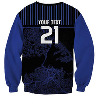 Custom Oceania Football NZ Auckland Sweatshirt Minimal City Map Style LT9 - Polynesian Pride