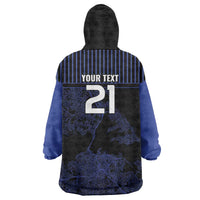 Custom Oceania Football NZ Auckland Wearable Blanket Hoodie Minimal City Map Style LT9 - Polynesian Pride