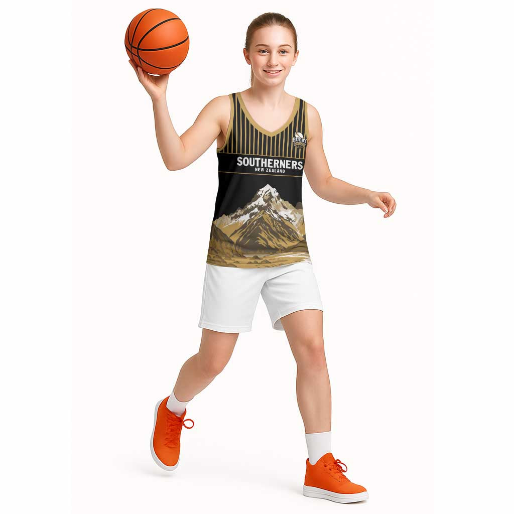 Custom Oceania Football NZ South Island Basketball Jersey Minimal Mount Cook Silhouette LT9 - Polynesian Pride