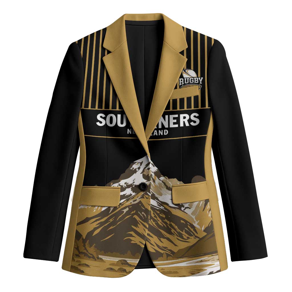 Custom Oceania Football NZ South Island Blazer Minimal Mount Cook Silhouette