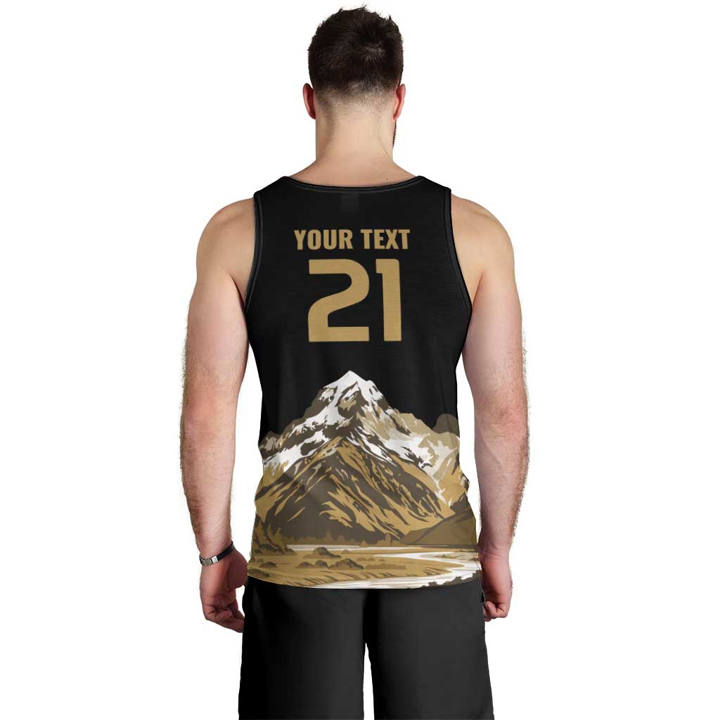 Custom Oceania Football NZ South Island Men Tank Top Minimal Mount Cook Silhouette