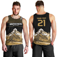 Custom Oceania Football NZ South Island Men Tank Top Minimal Mount Cook Silhouette