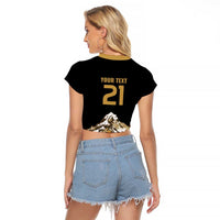 Custom Oceania Football NZ South Island Raglan Cropped T Shirt Minimal Mount Cook Silhouette LT9 - Polynesian Pride