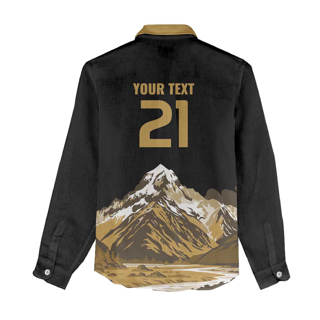 Custom Oceania Football NZ South Island Women Casual Shirt Minimal Mount Cook Silhouette LT9 - Polynesian Pride