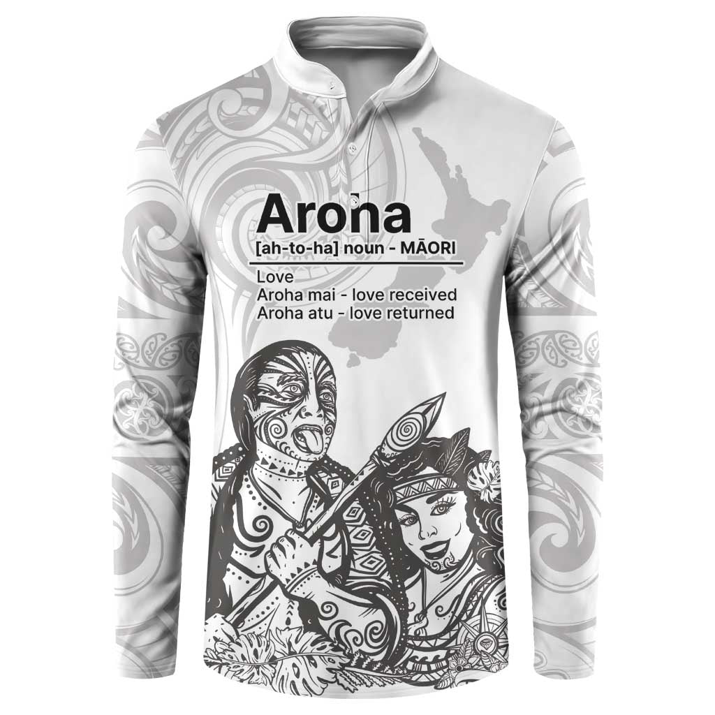 Aroha Maori Language Button Sweatshirt Te Reo Maori Inspired Art