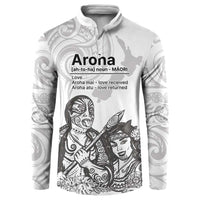 Aroha Maori Language Button Sweatshirt Te Reo Maori Inspired Art
