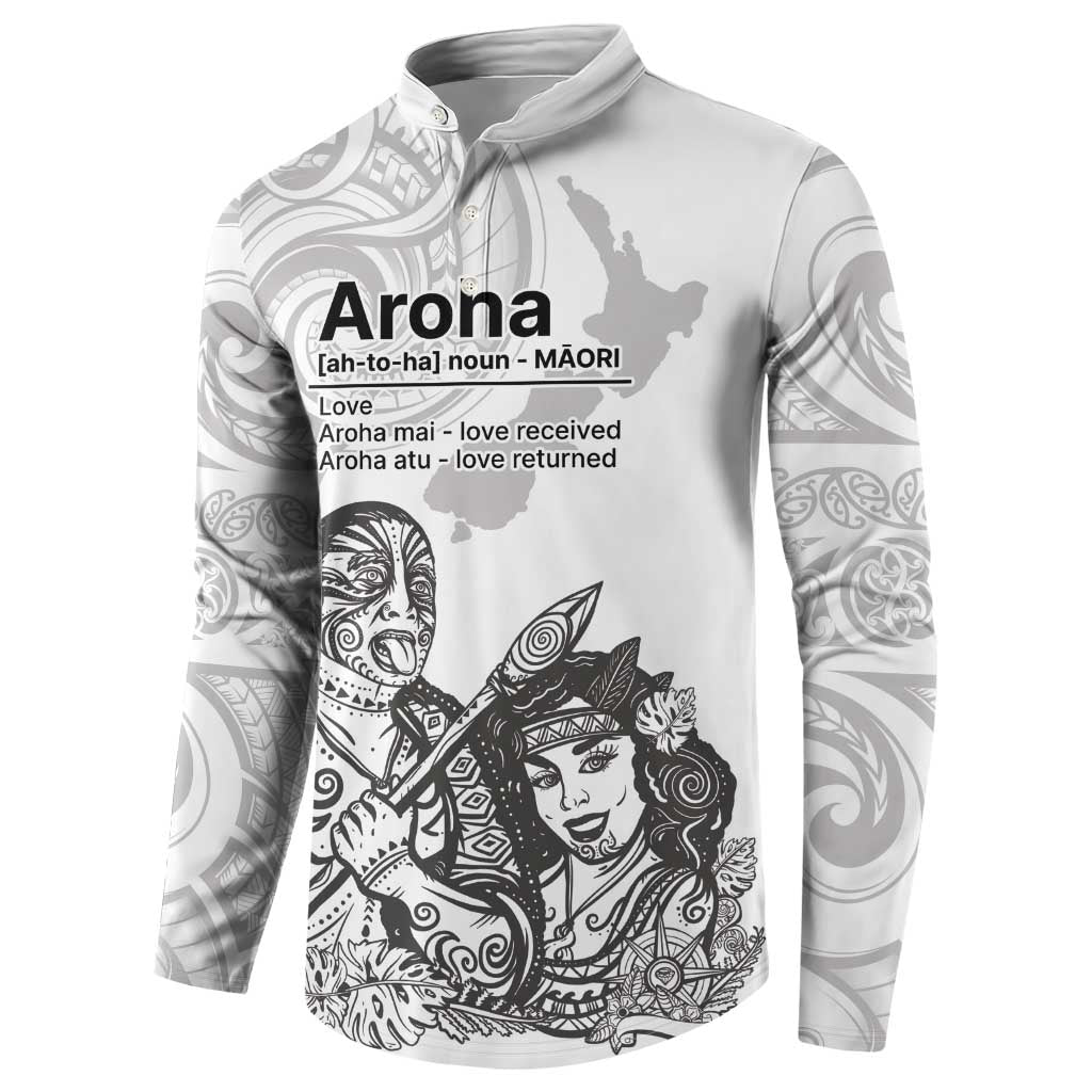 Aroha Maori Language Button Sweatshirt Te Reo Maori Inspired Art