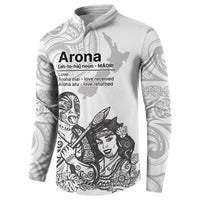 Aroha Maori Language Button Sweatshirt Te Reo Maori Inspired Art