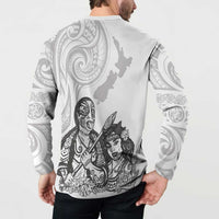 Aroha Maori Language Button Sweatshirt Te Reo Maori Inspired Art