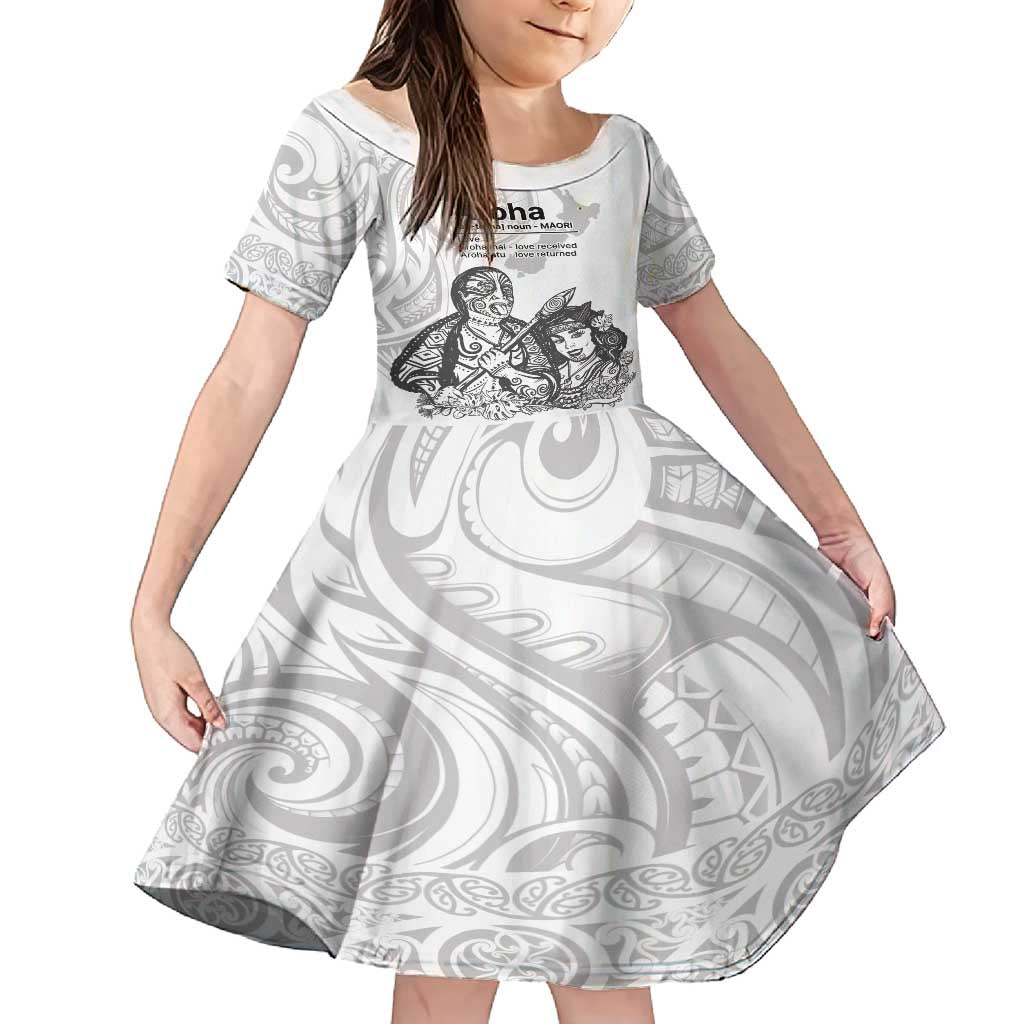 Aroha Maori Language Family Matching Long Sleeve Bodycon Dress and Hawaiian Shirt Te Reo Maori Inspired Art