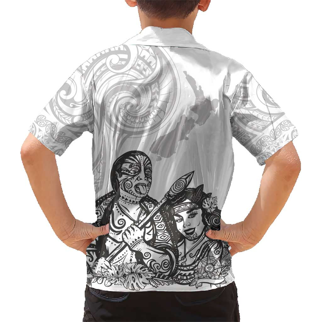 Aroha Maori Language Family Matching Short Sleeve Bodycon Dress and Hawaiian Shirt Te Reo Maori Inspired Art LT9 - Polynesian Pride