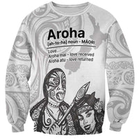Aroha Maori Language Sweatshirt Te Reo Maori Inspired Art