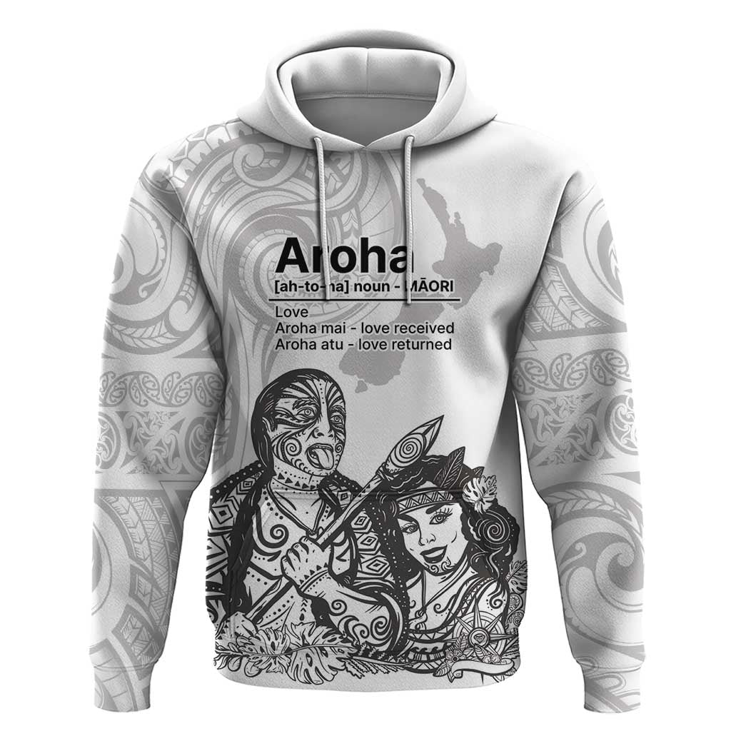 Aroha Maori Language Zip Hoodie Te Reo Maori Inspired Art