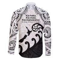 Kia Haka Maori language Family Matching Off Shoulder Short Dress and Hawaiian Shirt Te Reo Maori Inspired Art LT9 - Polynesian Pride