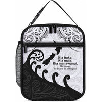Kia Haka Maori language Lunch Bag Te Reo Maori Inspired Art LT9 10.2 × 8.3 × 4.3 inch white - Polynesian Pride