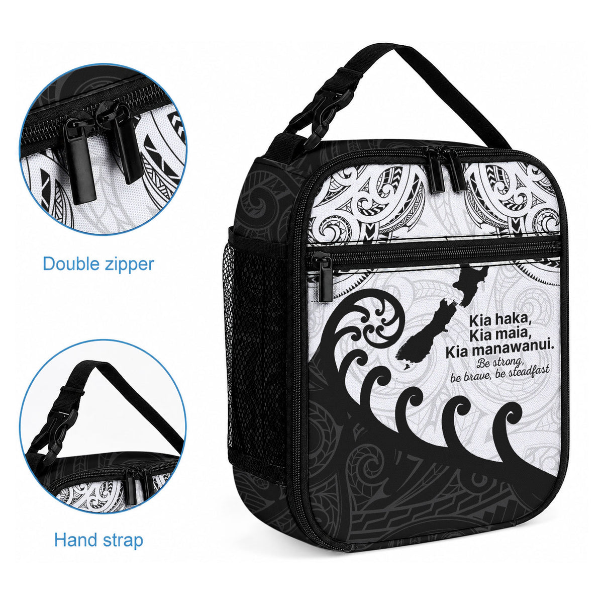 Kia Haka Maori language Lunch Bag Te Reo Maori Inspired Art LT9 - Polynesian Pride