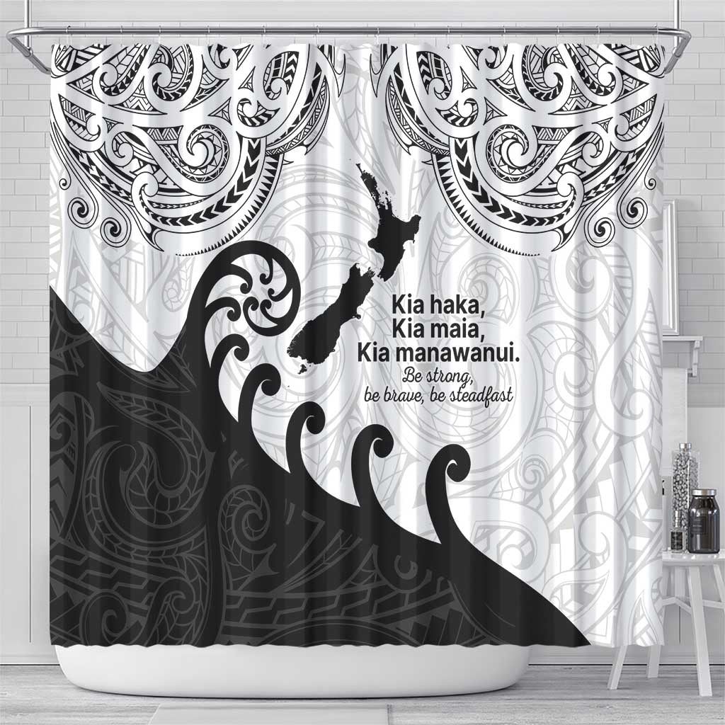 Kia Haka Maori language Shower Curtain Te Reo Maori Inspired Art LT9 - Polynesian Pride