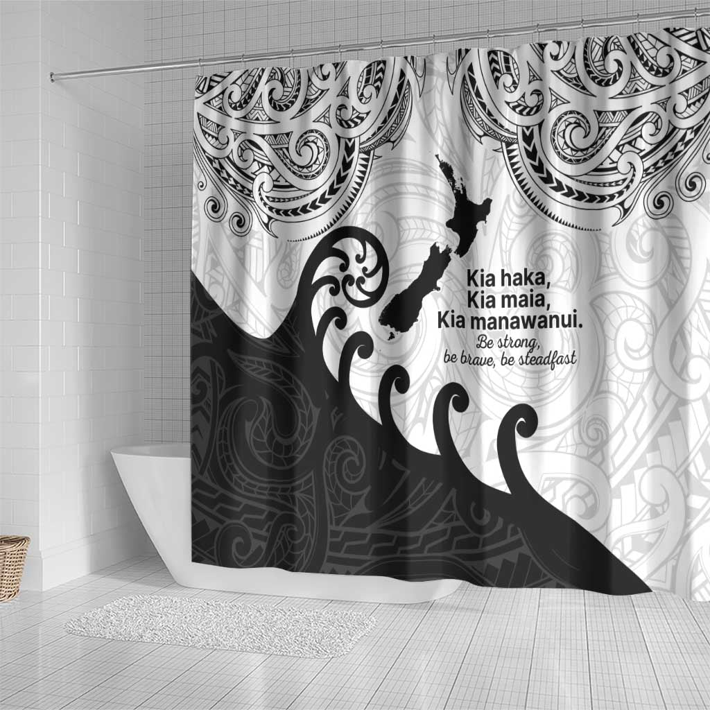 Kia Haka Maori language Shower Curtain Te Reo Maori Inspired Art LT9 - Polynesian Pride