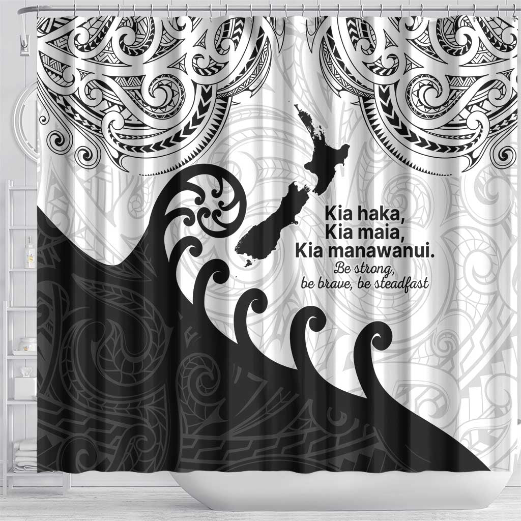 Kia Haka Maori language Shower Curtain Te Reo Maori Inspired Art LT9 - Polynesian Pride