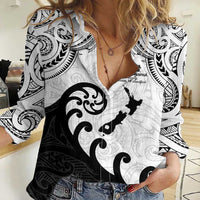 Kia Haka Maori language Women Casual Shirt Te Reo Maori Inspired Art LT9 Female white - Polynesian Pride