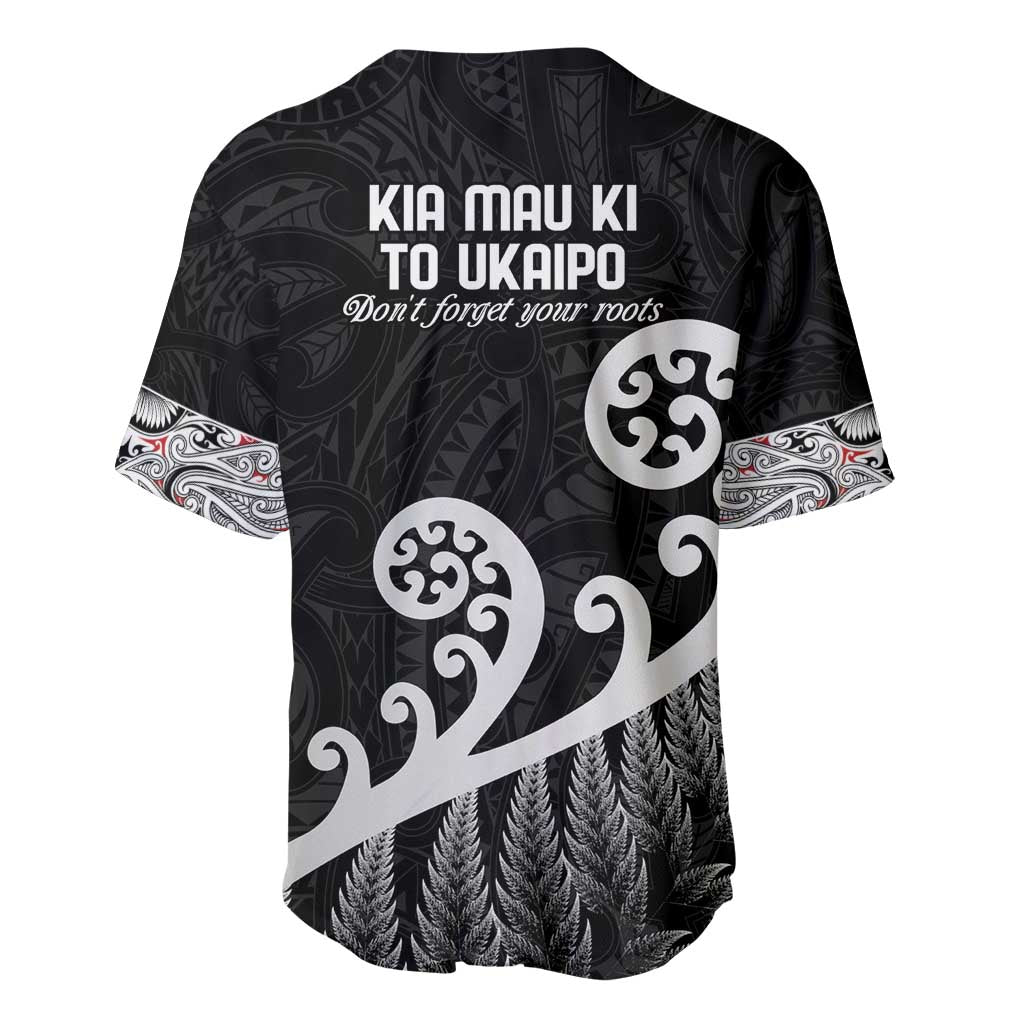 Kia Mau Ki To Ukaipo Baseball Jersey Te Reo Maori Koru Fern Art LT9 - Polynesian Pride