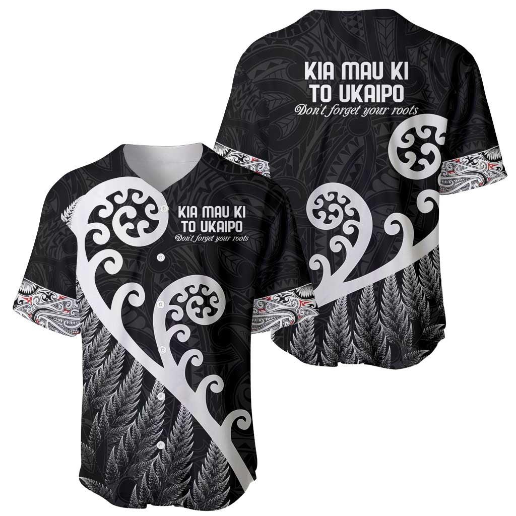 Kia Mau Ki To Ukaipo Baseball Jersey Te Reo Maori Koru Fern Art LT9 - Polynesian Pride