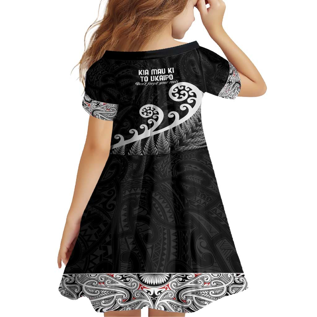 Kia Mau Ki To Ukaipo Family Matching Long Sleeve Bodycon Dress and Hawaiian Shirt Te Reo Maori Koru Fern Art