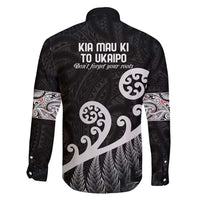 Kia Mau Ki To Ukaipo Family Matching Short Sleeve Bodycon Dress and Hawaiian Shirt Te Reo Maori Koru Fern Art LT9 - Polynesian Pride