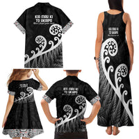 Kia Mau Ki To Ukaipo Family Matching Tank Maxi Dress and Hawaiian Shirt Te Reo Maori Koru Fern Art LT9 - Polynesian Pride