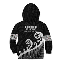 Kia Mau Ki To Ukaipo Kid Hoodie Te Reo Maori Koru Fern Art