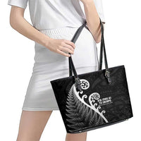 Kia Mau Ki To Ukaipo Leather Tote Bag Te Reo Maori Koru Fern Art LT9 - Polynesian Pride
