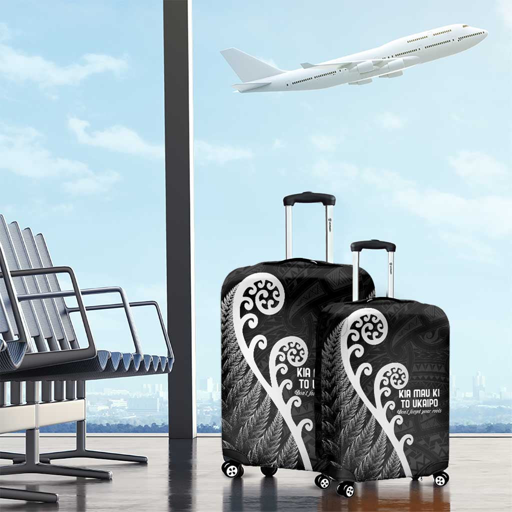 Kia Mau Ki To Ukaipo Luggage Cover Te Reo Maori Koru Fern Art