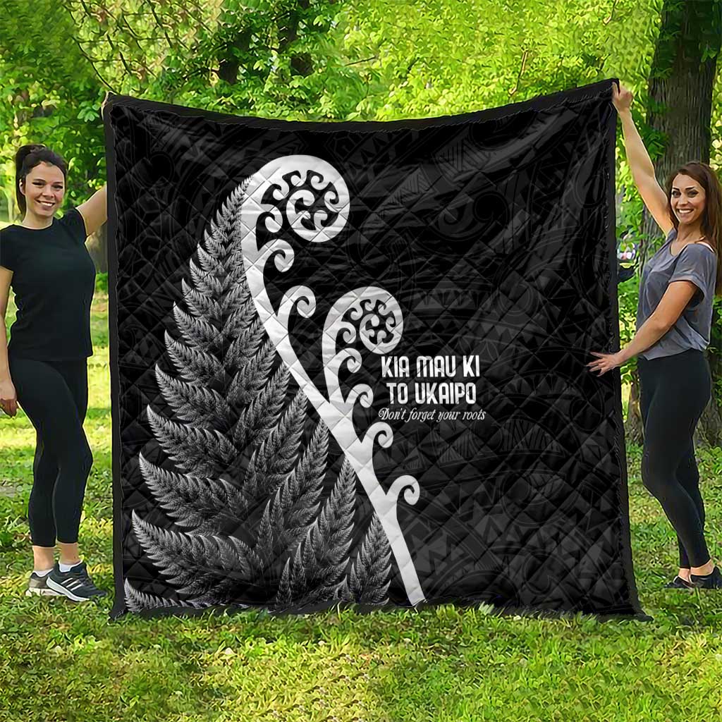 Kia Mau Ki To Ukaipo Quilt Te Reo Maori Koru Fern Art LT9 - Polynesian Pride