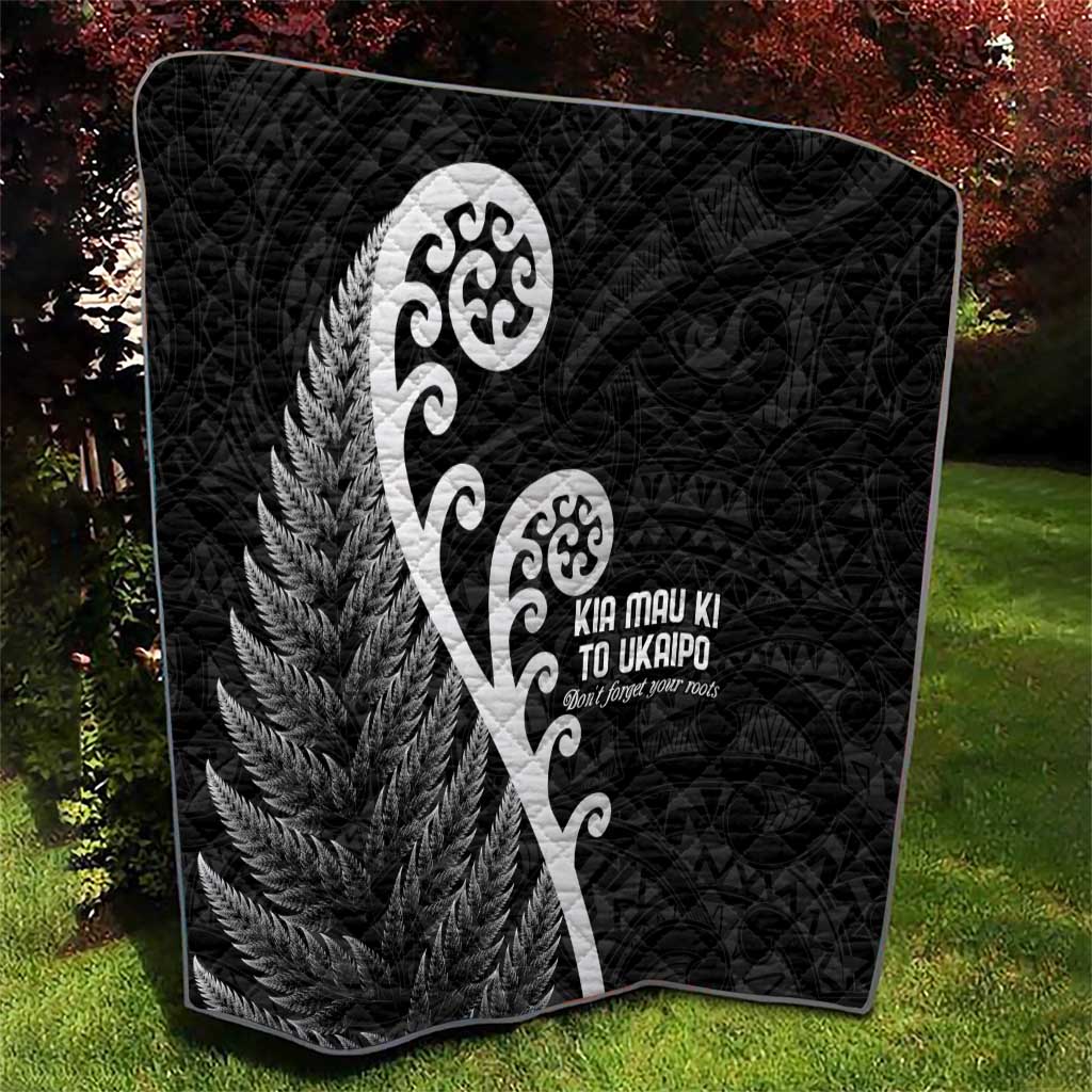 Kia Mau Ki To Ukaipo Quilt Te Reo Maori Koru Fern Art LT9 - Polynesian Pride