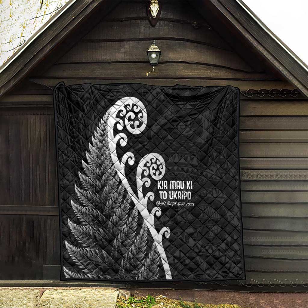 Kia Mau Ki To Ukaipo Quilt Te Reo Maori Koru Fern Art LT9 - Polynesian Pride