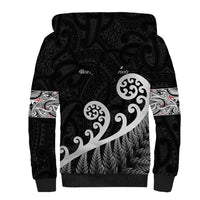 Kia Mau Ki To Ukaipo Sherpa Hoodie Te Reo Maori Koru Fern Art