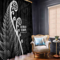 Kia Mau Ki To Ukaipo Window Curtain Te Reo Maori Koru Fern Art