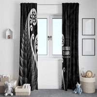 Kia Mau Ki To Ukaipo Window Curtain Te Reo Maori Koru Fern Art