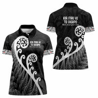Kia Mau Ki To Ukaipo Women Polo Shirt Te Reo Maori Koru Fern Art