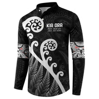Kia Ora Maori Language Button Sweatshirt Te Reo Maori Koru Fern Art