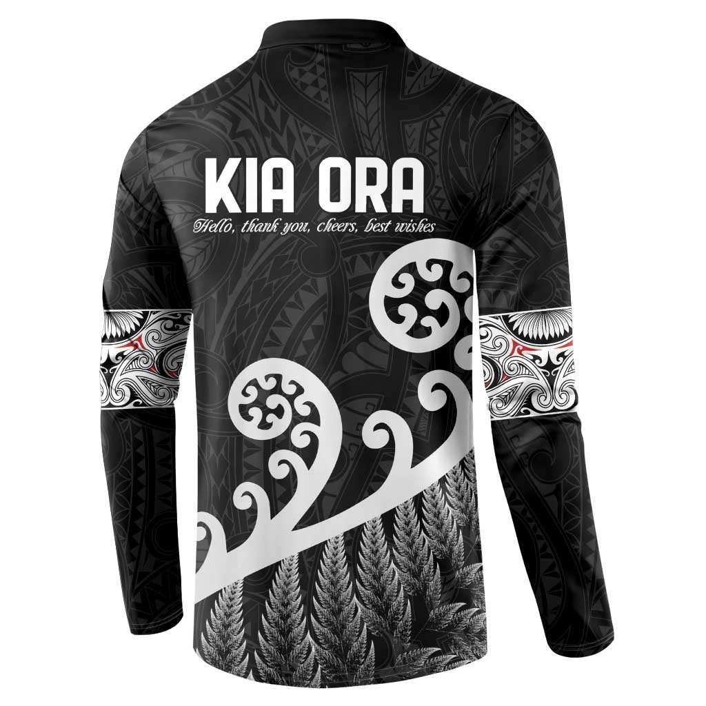 Kia Ora Maori Language Button Sweatshirt Te Reo Maori Koru Fern Art