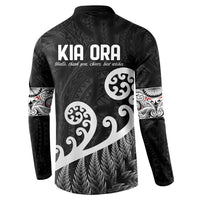Kia Ora Maori Language Button Sweatshirt Te Reo Maori Koru Fern Art