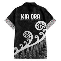 Kia Ora Maori Language Family Matching Off Shoulder Maxi Dress and Hawaiian Shirt Te Reo Maori Koru Fern Art LT9 - Polynesian Pride