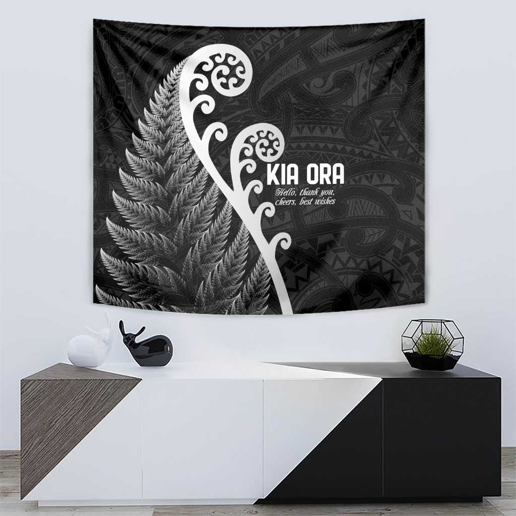 Kia Ora Maori Language Tapestry Te Reo Maori Koru Fern Art