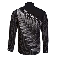 New Zealand Te Reo Māori Family Matching Puletasi and Hawaiian Shirt Simple Black Fern