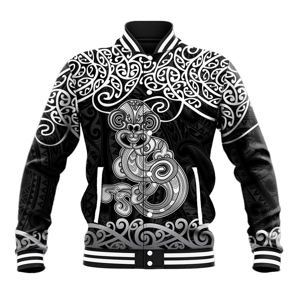Te Reo Maori Tiki Inspired Art Baseball Jacket