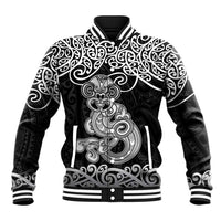 Te Reo Maori Tiki Inspired Art Baseball Jacket