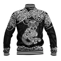 Te Reo Maori Tiki Inspired Art Baseball Jacket